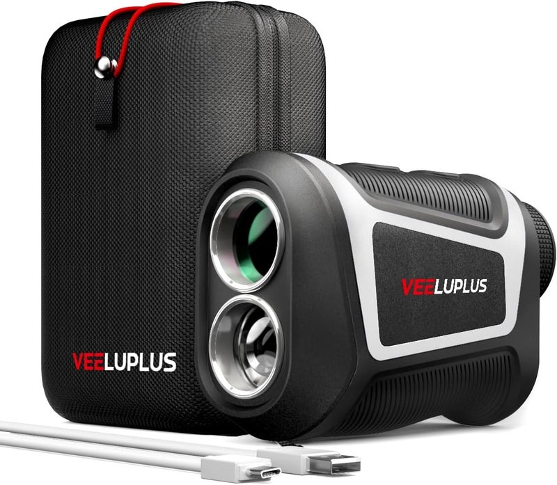 VEELUPLUS Golf Rangefinder with Slope, Golf- 660 Pro Rangefinder, Flag Pole Locking Vibration, 6X Magnification, Rechargeable, Golf Accessories Magnet Mount Rangefinders with LCD Clarity View - Image 1